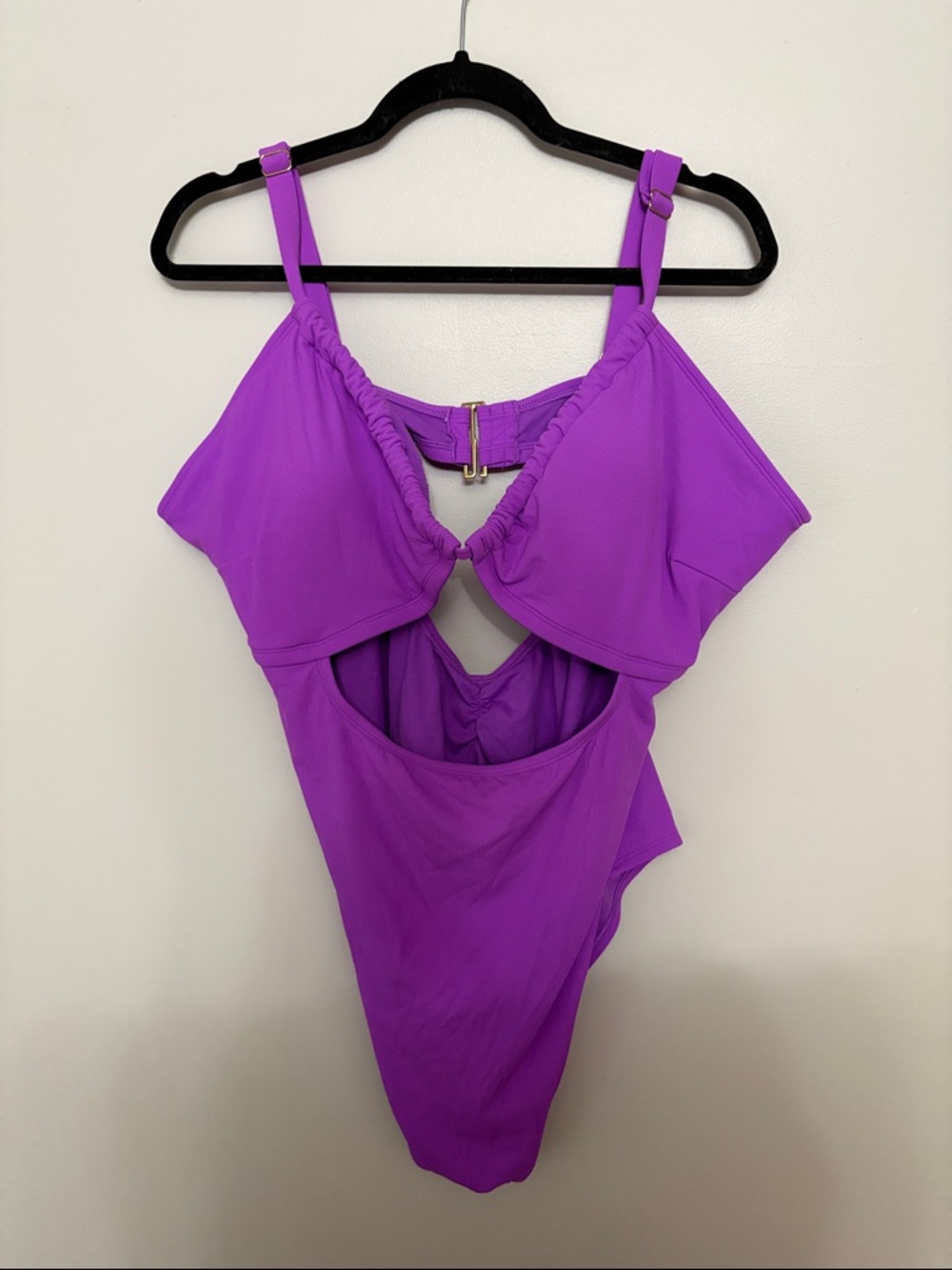 Xhilaration Vibrant Purple One-Piece Swimsuit with Front Cutout